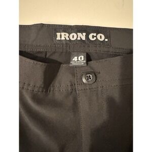 Iron Co Shorts Mens 40 Black‎ Cargo Lightweight Casual Hiking Camping Workwear